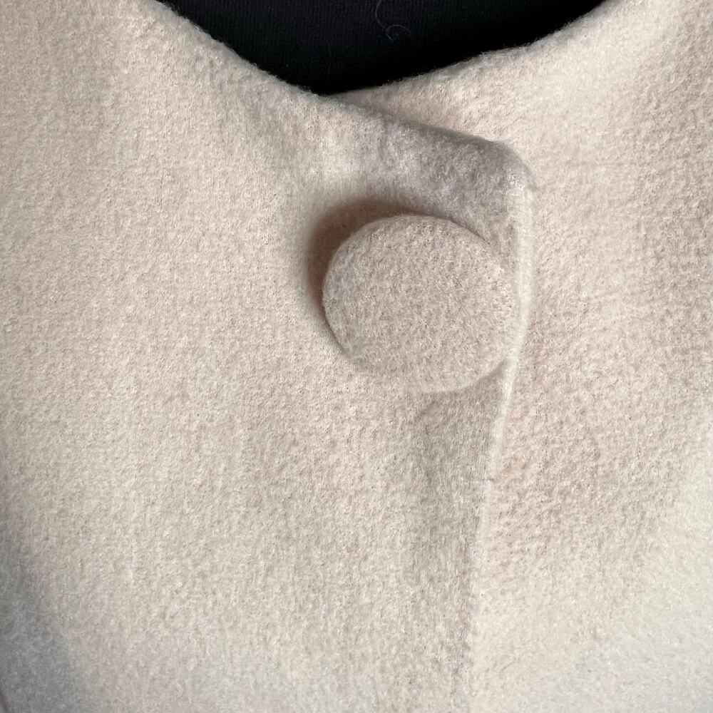A’REVE Victorian cream button front peplum lace & ribbon pea coat Size Large - Picture 7 of 11